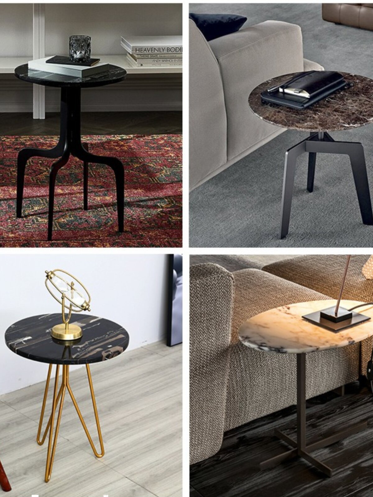 Marble Accent Side Table - Vakkerlight