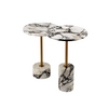 Marble Duo Side Table, Minimalist luxury style, suitable for living rooms and bedrooms