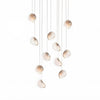 Series 28 Mesh Irregular seashell glass Pendant Light, modern art style, suitable for high-ceilinged living rooms and hotel lobbies