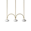 Milo Linear Brass Glass Pendant Lamp