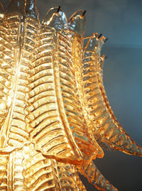 Murano Amber Glass Leaf Chandelier - Vakkerlight