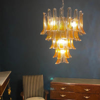 Amber Murano Glass Petals Chandelier - Vakkerlight