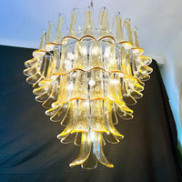 Amber Murano Glass Petals Chandelier - Vakkerlight