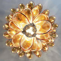 Amber Murano Glass Petals Chandelier - Vakkerlight