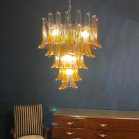 Amber Murano Glass Petals Chandelier - Vakkerlight