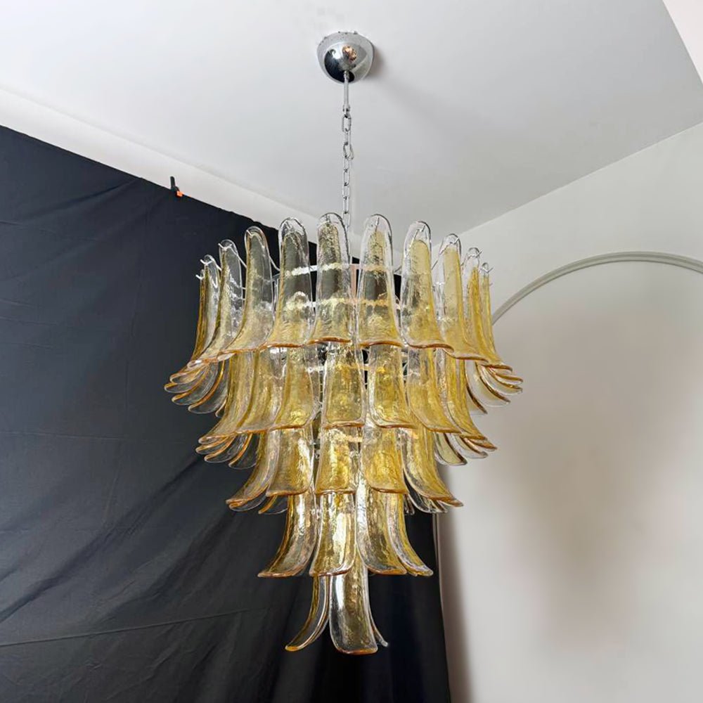 Amber Murano Glass Petals Chandelier - Vakkerlight