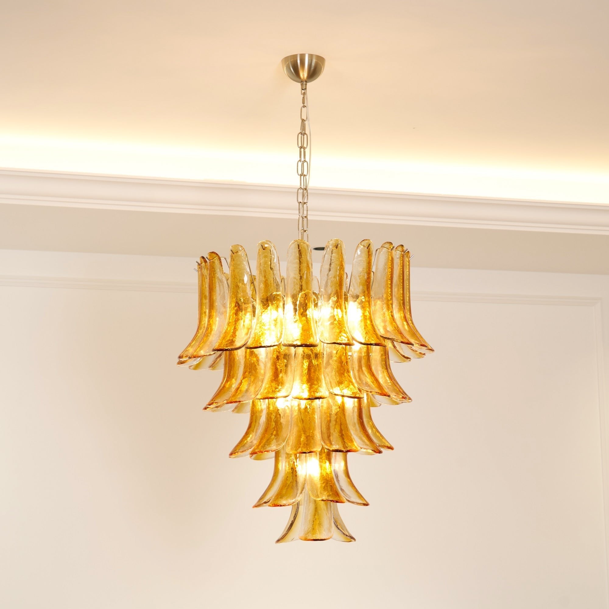 Murano Amber Lily Chandelier - Vakkerlight
