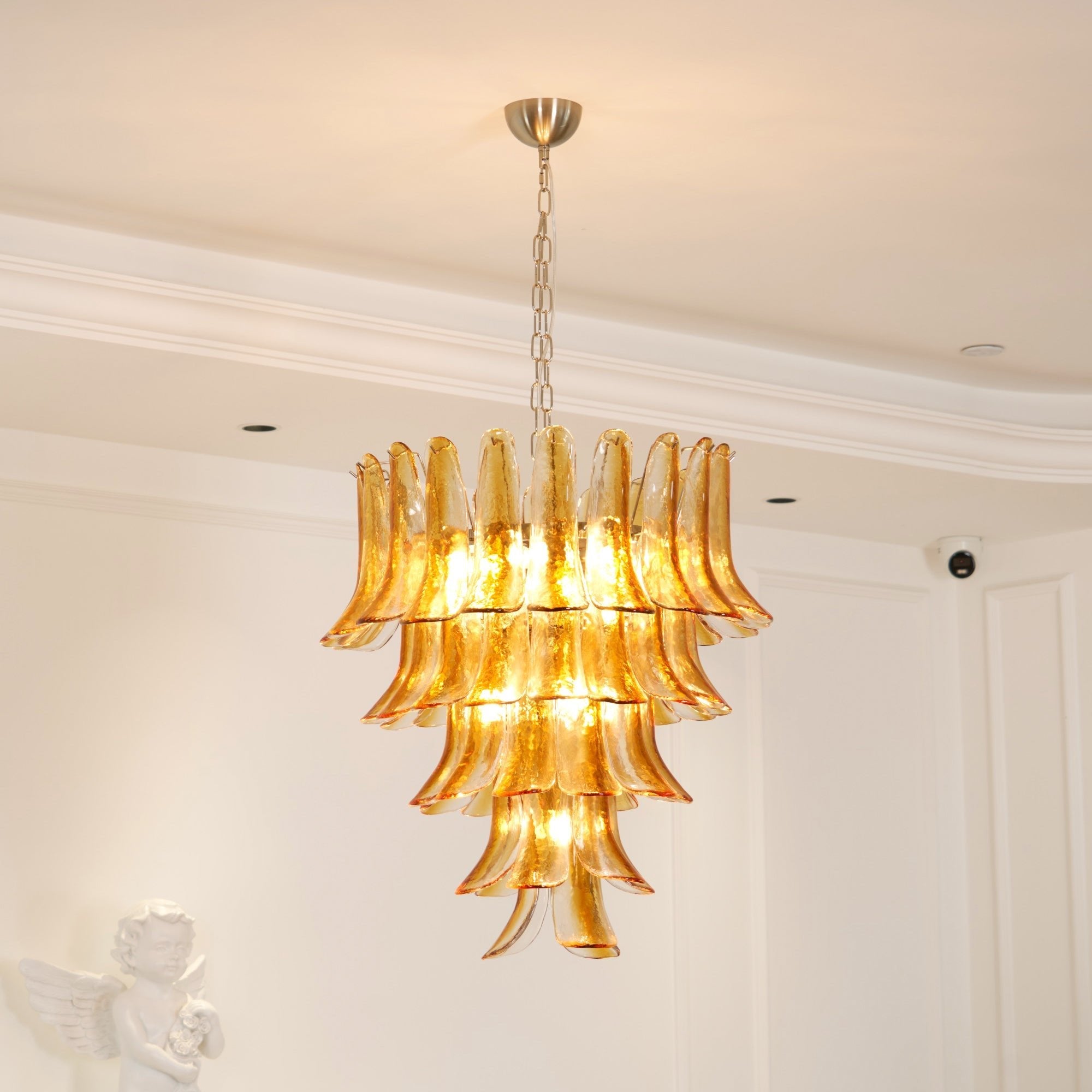 Murano Amber Lily Chandelier - Vakkerlight