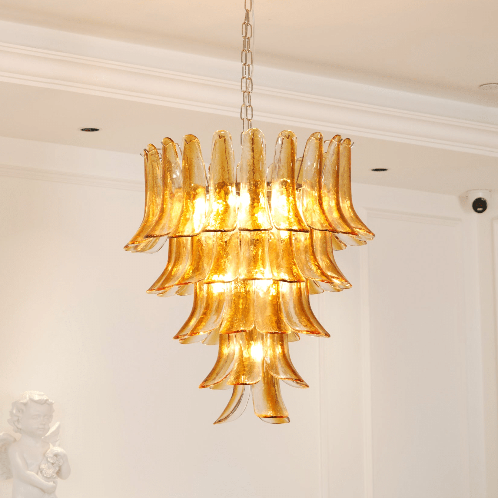 Murano Amber Lily Chandelier - Vakkerlight