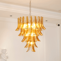 Murano Amber Lily Chandelier - Vakkerlight
