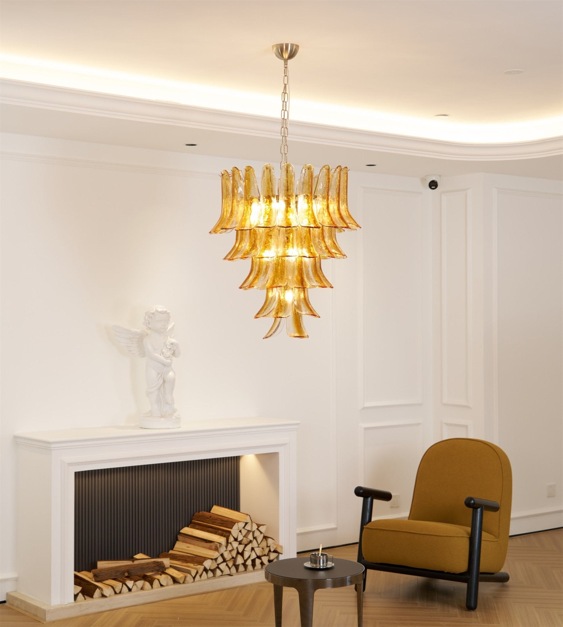 Murano Amber Lily Chandelier - Vakkerlight