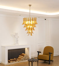 Murano Amber Lily Chandelier - Vakkerlight