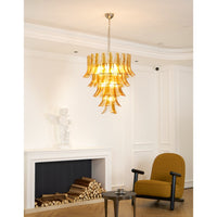Murano Amber Lily Chandelier - Vakkerlight