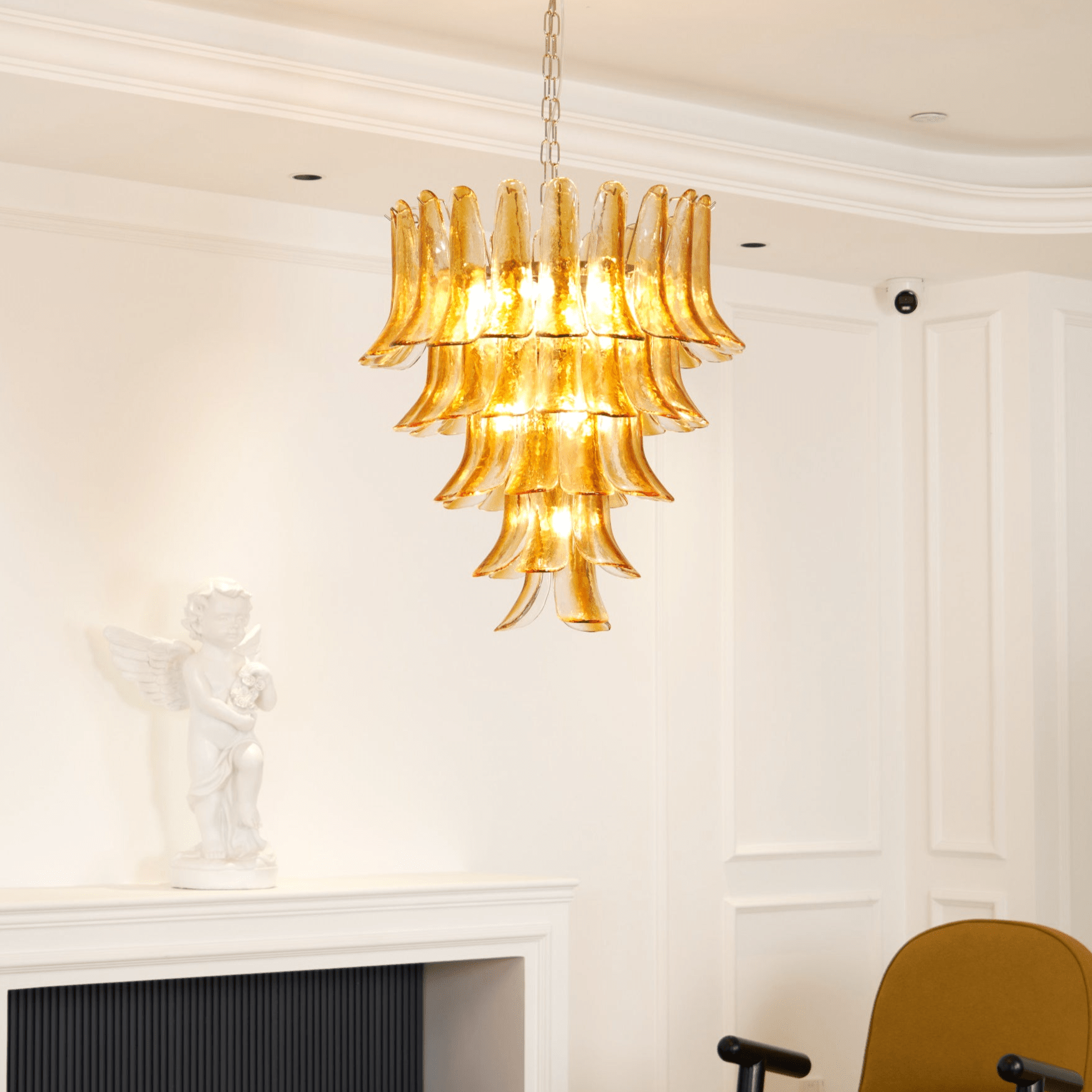 Murano Amber Lily Chandelier - Vakkerlight