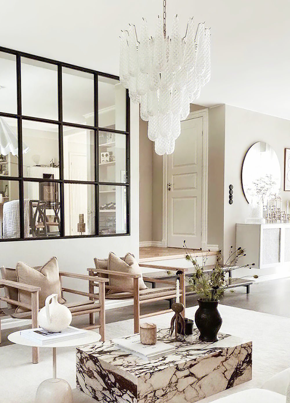 Murano Glass Droplet Chandelier - Vakkerlight