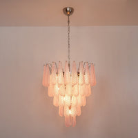 Murano Pink Glass Droplet Chandelier - Vakkerlight