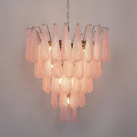 Murano Pink Glass Droplet Chandelier - Vakkerlight