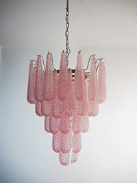 Murano Pink Glass Droplet Chandelier - Vakkerlight