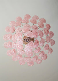 Murano Pink Glass Droplet Chandelier - Vakkerlight
