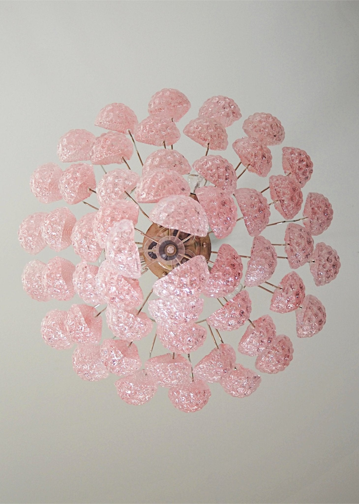 Murano Pink Glass Droplet Chandelier - Vakkerlight