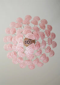 Murano Pink Glass Droplet Chandelier - Vakkerlight