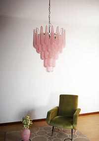 Murano Pink Glass Droplet Chandelier - Vakkerlight