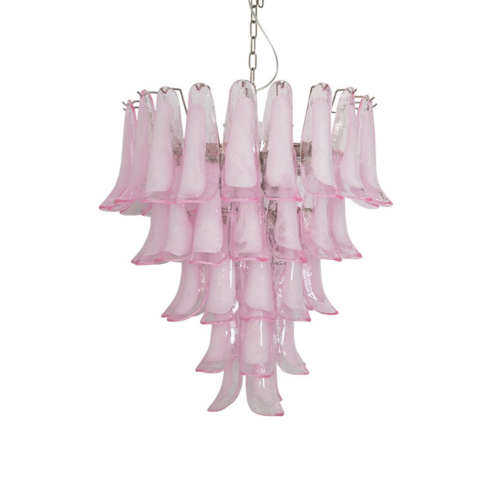 Murano Pink Glass Petals Chandelier - Vakkerlight