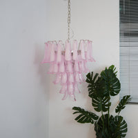 Murano Pink Glass Petals Chandelier - Vakkerlight