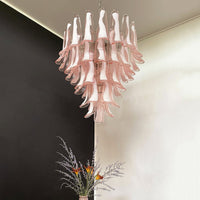 Murano Pink Glass Petals Chandelier - Vakkerlight