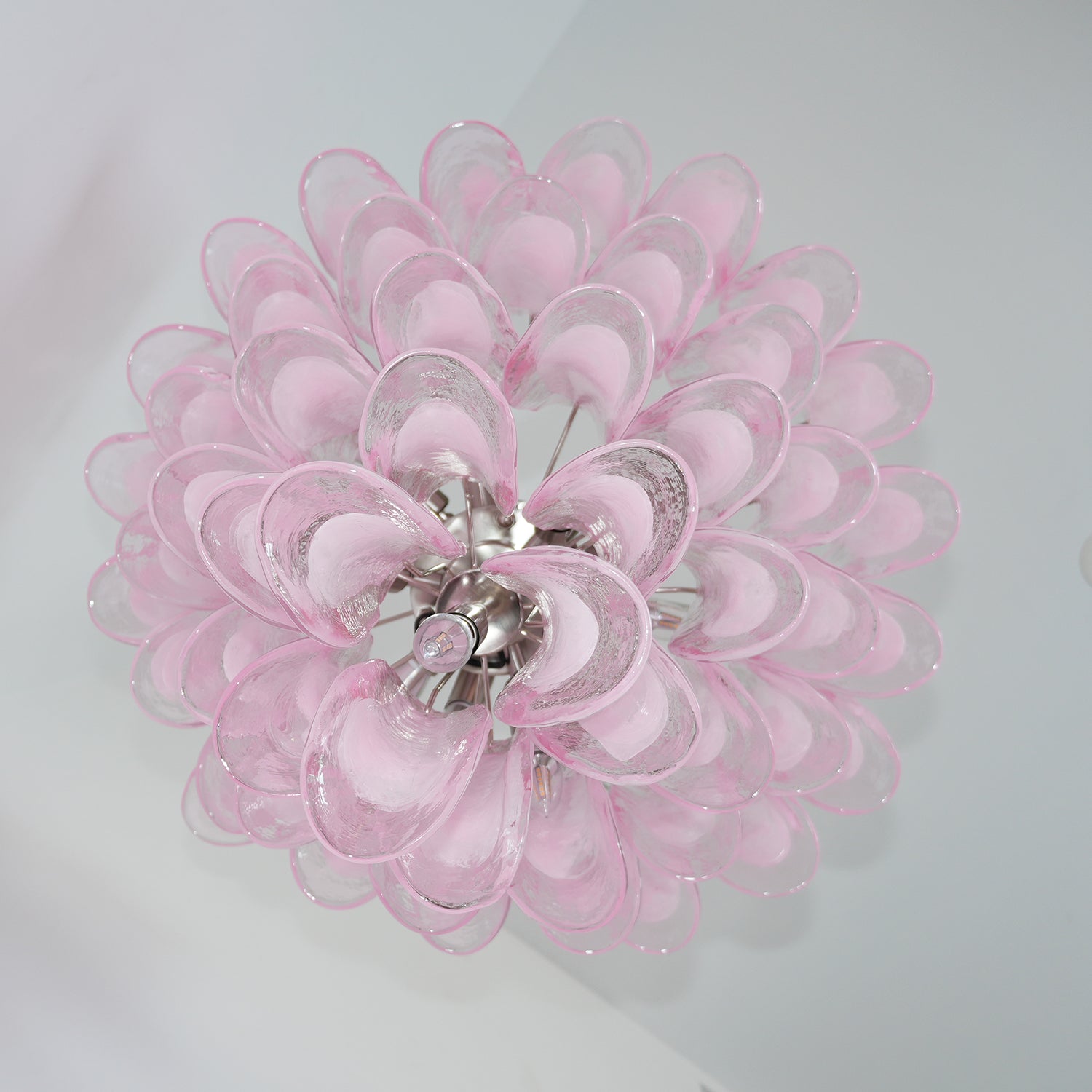 Murano Pink Glass Petals Chandelier - Vakkerlight