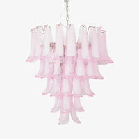 Murano Pink Glass Petals Chandelier - Vakkerlight