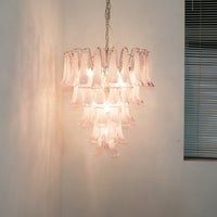 Murano Pink Glass Petals Chandelier - Vakkerlight