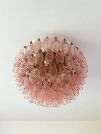 Murano Rhombus Pink Glass Ceiling Lamp - Vakkerlight