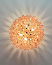 Murano Rhombus Pink Glass Ceiling Lamp - Vakkerlight