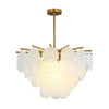 Artistic textured glass shell Nimbus chandelier, French retro romantic style, suitable for living rooms and dining rooms
