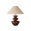Conical fabric wood Ombra Totem Table Lamp, Wabi-sabi style, Suitable for living room side table and entryway hallway