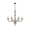 Ophelia 8-Light Candle Chandelier, Country French style, suitable for restaurants and high-ceilinged living rooms