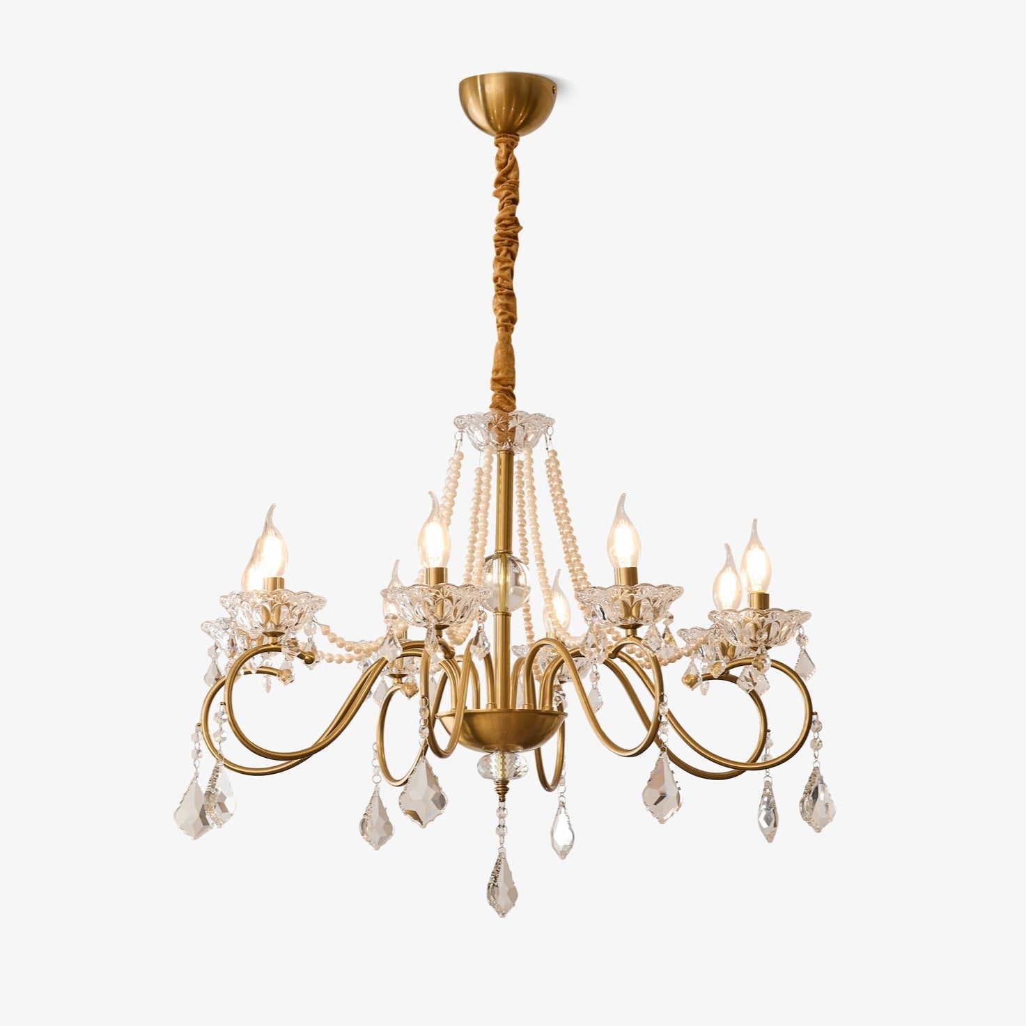 Opulent Pearl Crystal Chandelier - Vakkerlight