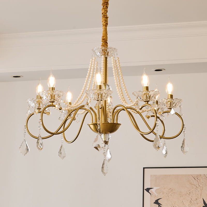 Opulent Pearl Crystal Chandelier - Vakkerlight