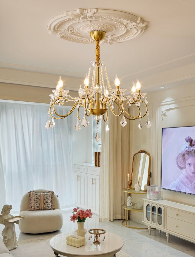 Opulent Pearl Crystal Chandelier - Vakkerlight