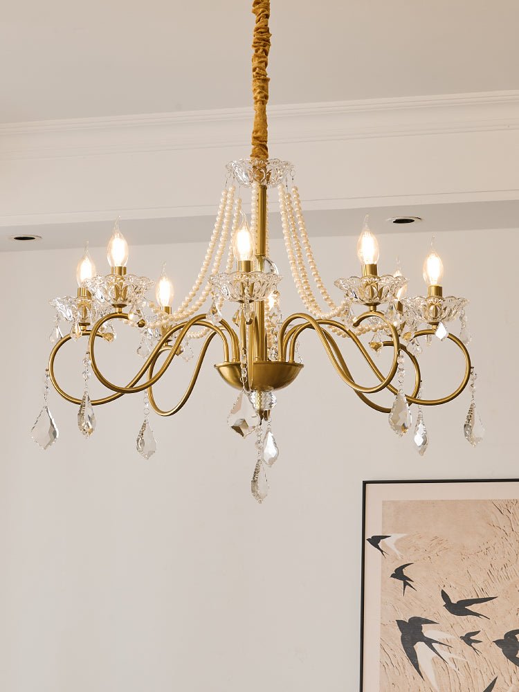 Opulent Pearl Crystal Chandelier - Vakkerlight