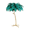 Ostrich Feather Brass Floor Lamp, American light luxury style, suitable for bedrooms and living rooms