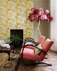 Ostrich Feather Brass Floor Lamp - Vakkerlight