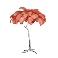 Ostrich Feather Brass Floor Lamp - Vakkerlight
