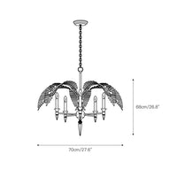 Vakker Limited Brass Palm Frond 5-Light Chandelier — Detail View 3