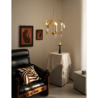 Vakker Limited Brass Palm Frond 5-Light Chandelier — Detail View 11