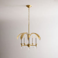 Vakker Limited Brass Palm Frond 5-Light Chandelier — Detail View 19