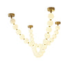 White Pearl Glass Necklace Balls Chandelier, custom-designed art style, suitable for high-ceilinged living rooms and duplex stairwells.