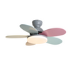 Petalo Ceiling Fan Light, Macaron-colored, Nordic-style design, suitable for living rooms and children's rooms