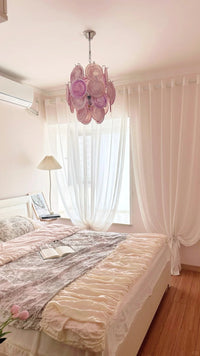 Pink Murano Disc Glass Chandelier - Vakkerlight